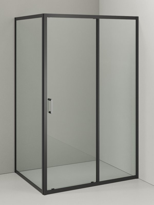 Душевой уголок Orange E23 12090TB стекло прозрачное, профиль черный