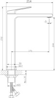 Смеситель для раковины Orange Gauss M30-121b черный