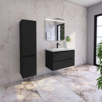 Тумба под раковину без столешницы Caprigo Forte 90 подвесная, черная
