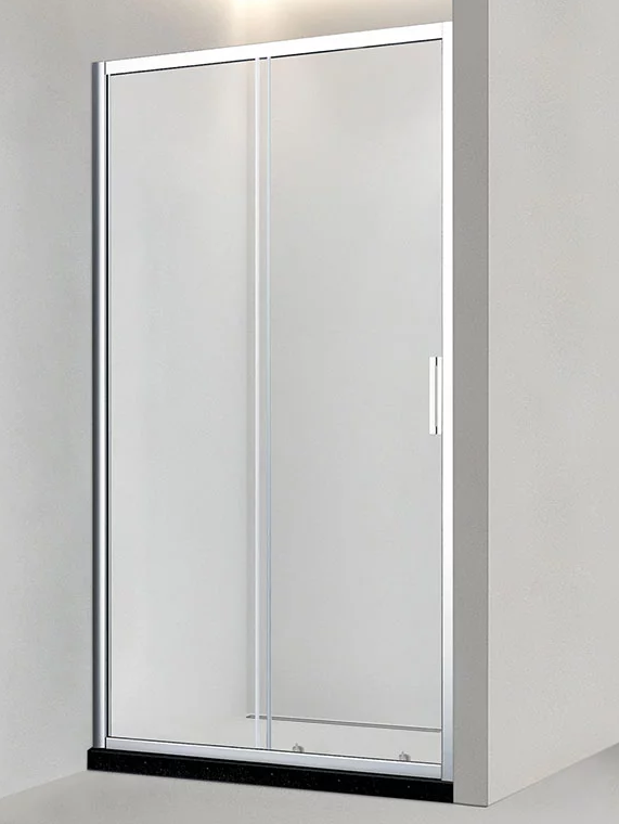 Душевая дверь в нишу Veconi Vianno VN-46 130x195, профиль матовый хром, стекло прозрачное