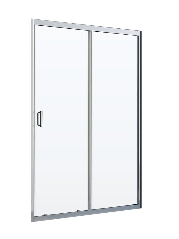 Душевая дверь в нишу Veconi Vianno VN-46 130x195, профиль матовый хром, стекло прозрачное