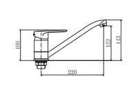 Смеситель для кухни Fashun A4904 хром Смеситель для кухни Fashun A4904 хром