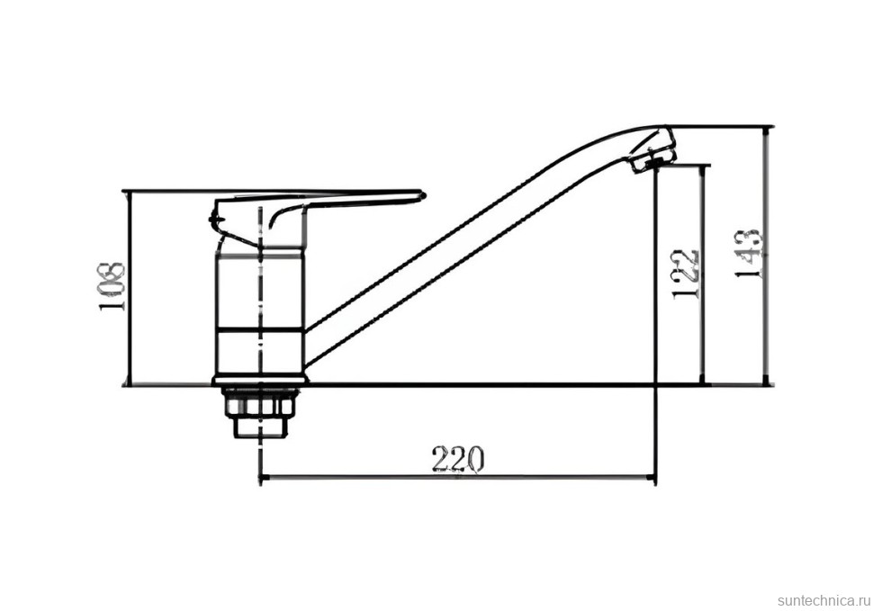 Смеситель для кухни Fashun A4904 хром