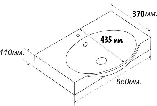 Мебельная раковина Sanita luxe Infinity65 F01