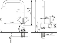 Смеситель для кухни Ulgran Quartz UQ-023 уголь