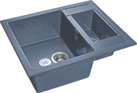 Комплект Мойка GranFest Quadro GF-Q610K графит + Смеситель MEGA Mega