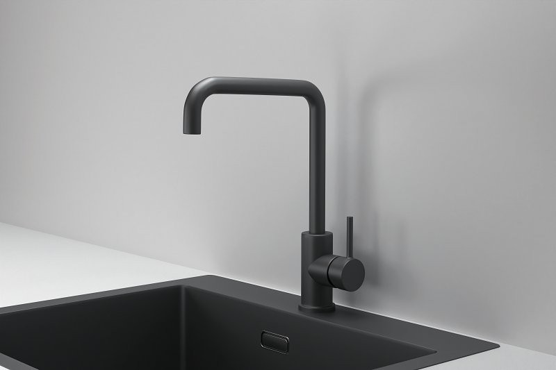 Смеситель для кухни Granula Kitchen Space 7110, черный матовый