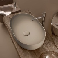 Накладная раковина Kerasan Nolita 60х40 см, коричневый орех матовый