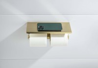 Держатель для туалетной бумаги AQUATEK Оберон AQ4909BG шлифованное золото