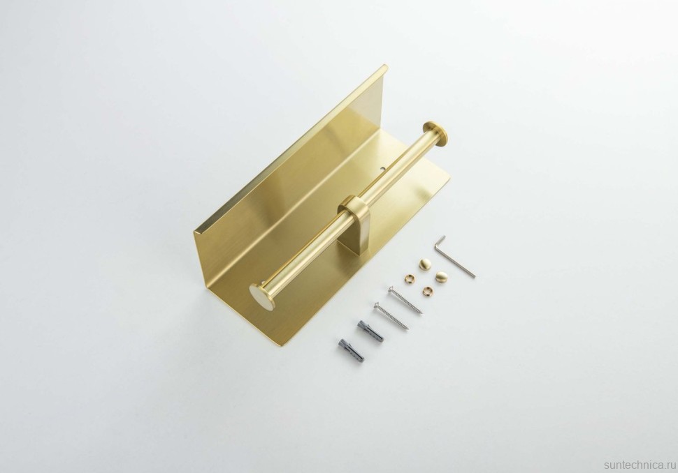 Держатель для туалетной бумаги AQUATEK Оберон AQ4909BG шлифованное золото