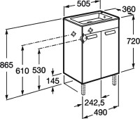 Тумба с раковиной Roca Debba 50 белый Тумба с раковиной Roca Debba 50 белый