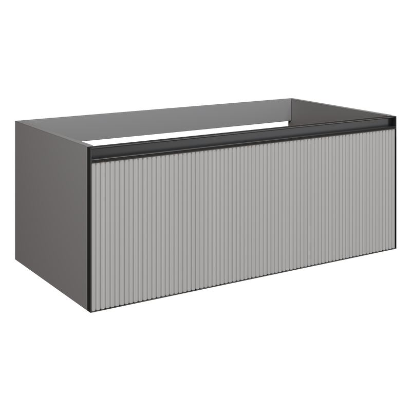 Тумба под раковину без столешницы Armadi Art Quatro 1 100 luna fuga, профиль anthracite