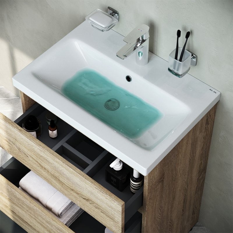 Тумба под раковину без столешницы AM.PM Gem S 60 светлый дуб