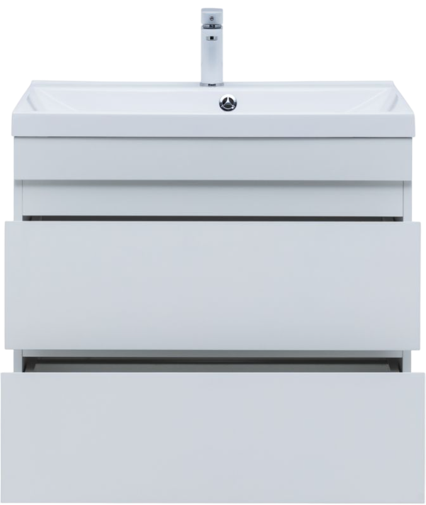 Тумба под раковину без столешницы Aquanet Нота new 75 подвесная, белая глянцевая