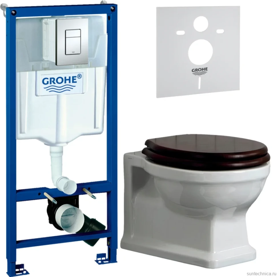 Комплект Унитаз подвесной Simas Arcade + Крышка AR 004 петли хром + Инсталляция Grohe Rapid SL 38772001 3 в 1 с кнопкой смыва + Звукоизоляция