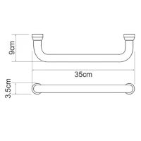 Поручень Wasserkraft Aisch 1066BG металл, матовое золото, настенный Поручень Wasserkraft Aisch 1066BG металл, матовое золото, настенный