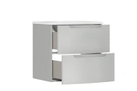 Тумба с раковиной Belux Ганновер 60 подвесная, silver, 2 ящика