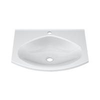 Тумба с раковиной Belux Ганновер 60 подвесная, silver, 2 ящика