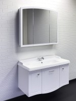 Мебель для ванной комнаты Comforty Палини 100 подвесная, белый глянец