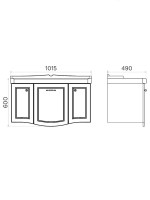 Мебель для ванной комнаты Comforty Палини 100 подвесная, белый глянец