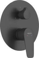 Встраиваемый смеситель для душа и ванны AQUATEK Бетта AQ1147MB С ВНУТРЕННЕЙ ЧАСТЬЮ, матовый черный