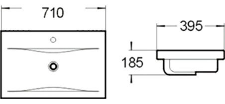 Раковина SantiLine SL-2101 70
