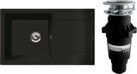 Комплект Мойка Florentina Липси 860 антрацит + Измельчитель Bone Crusher BC 810-SL Slim Line