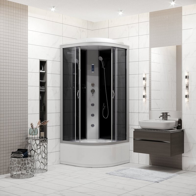 Душевая кабина Niagara Classic NG-2507-14F 80х80 см, с гидромассажем и пультом управления
