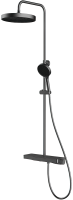 Душевая стойка Vincea Inspire VSFS-3I12TGM с термостатом, вороненая сталь