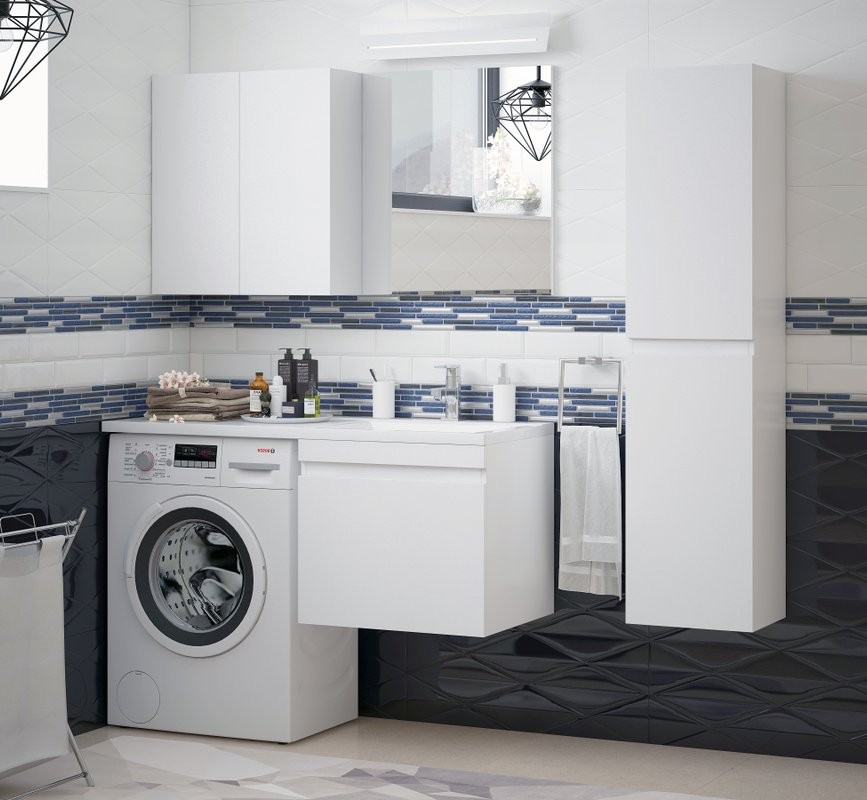 Тумба с раковиной Corozo Альтаир 120, подвесная, под стиральную машину R