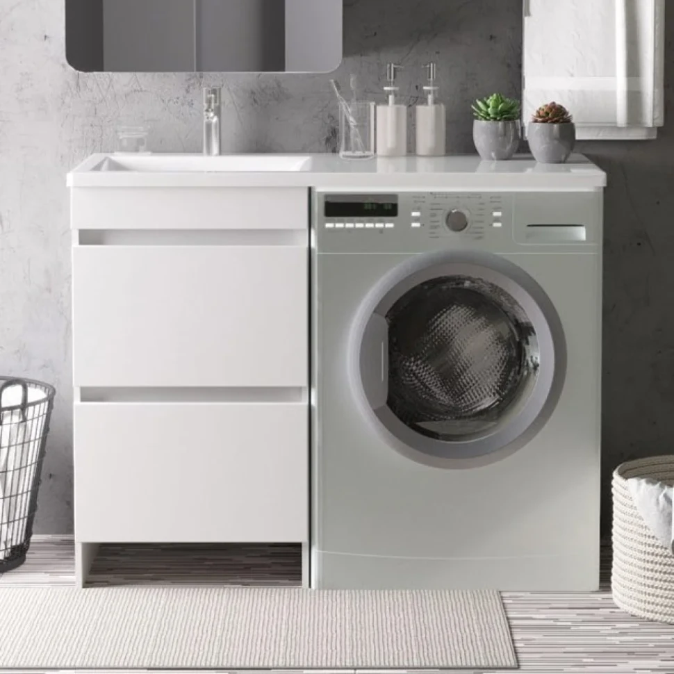 Мебель для ванной комнаты Orange Sistema 110 L с ящиками, под стиральную машину