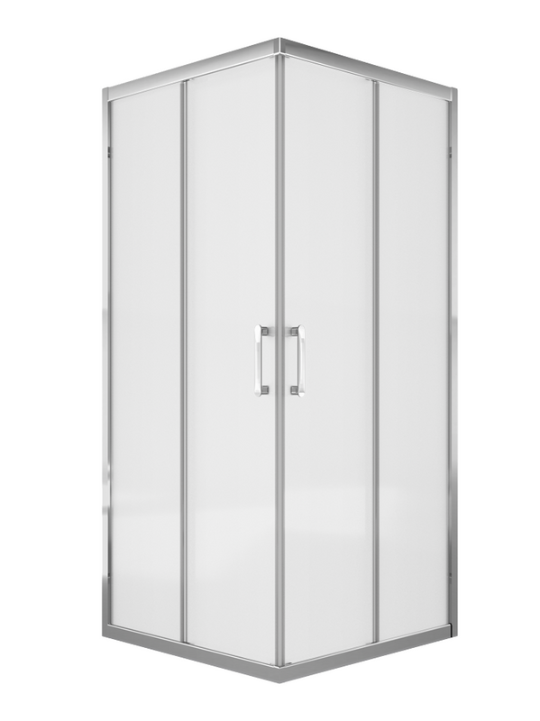 Душевой уголок Triton Фикс 80x80 см, без поддона, профиль хром, стекло вельвет