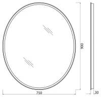Зеркало BelBagno SPC-VST-750-900-LED-BTN Зеркало BelBagno SPC-VST-750-900-LED-BTN