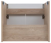 Тумба под раковину без столешницы Aquanet Оптима 60 подвесная, дуб светлый, белый сатин