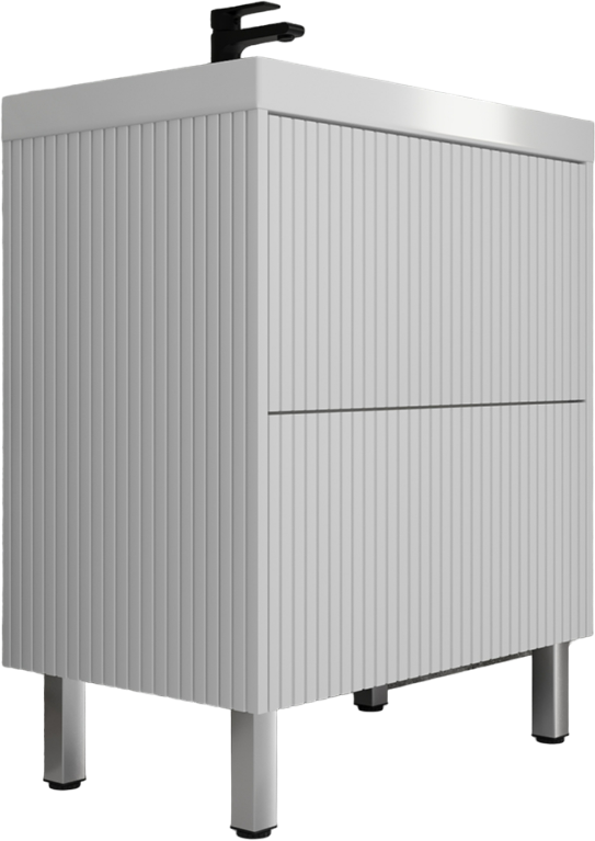 Мебель для ванной комнаты Style Line Стокгольм 70 подвесная, белый рифленый софт