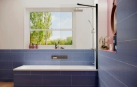 Шторка на ванну Ambassador Bath Screens 16041206 70х140, профиль черный