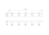 Крючок Wonzon & Woghand Graffity WW-9355-BG брашированное золото, на шурупах