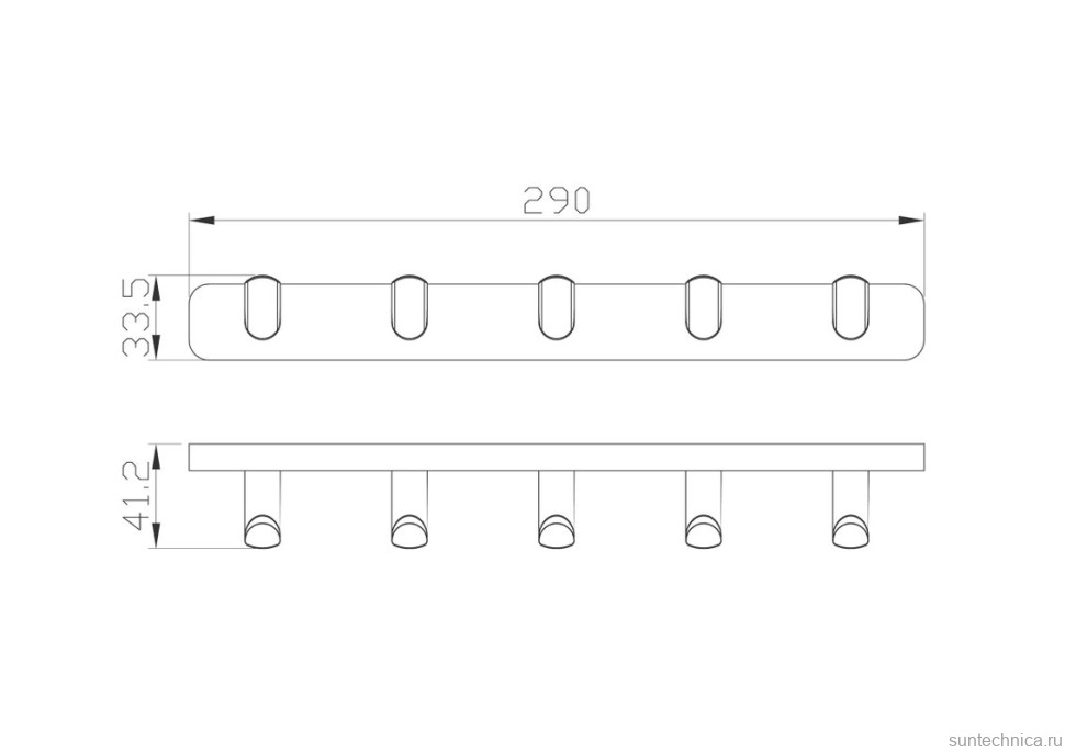 Крючок Wonzon & Woghand Graffity WW-9355-BG брашированное золото, на шурупах