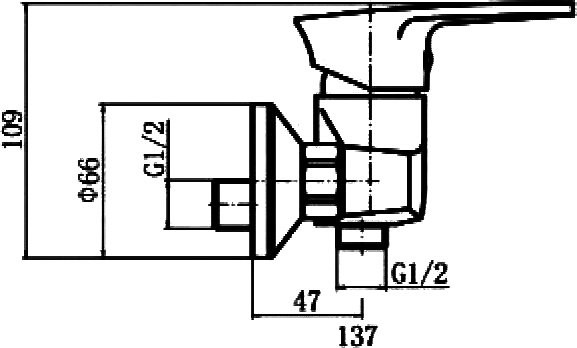 Смеситель для душа D-lin 310-2 D160310-2 хром