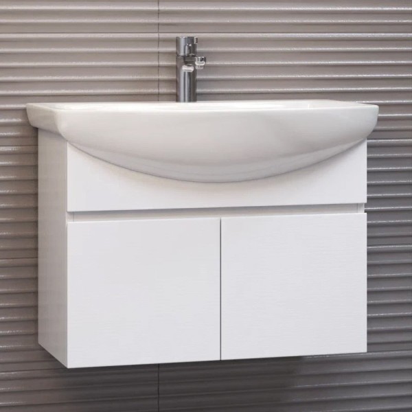 Тумба с раковиной Vigo Wing 60 белая матовая
