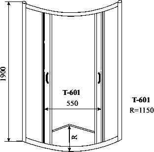 Душевой уголок Timo Altti ALTTI-601C Clean Glass 100х100 см