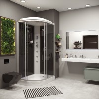 Душевая кабина Niagara Classic NG-3512-14RF 120х80 см, с гидромассажем и пультом управления