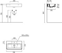 Накладная раковина GSI Kube X 9455111 70 см