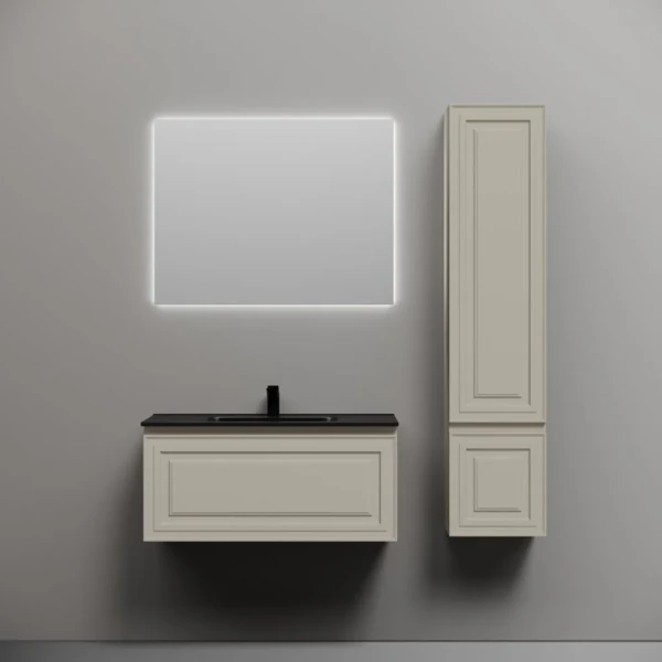 Мебель для ванной комнаты Sancos Very 90 beige soft, раковина CN7002MB