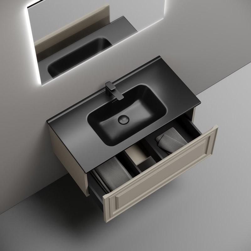 Мебель для ванной комнаты Sancos Very 90 beige soft, раковина CN7002MB