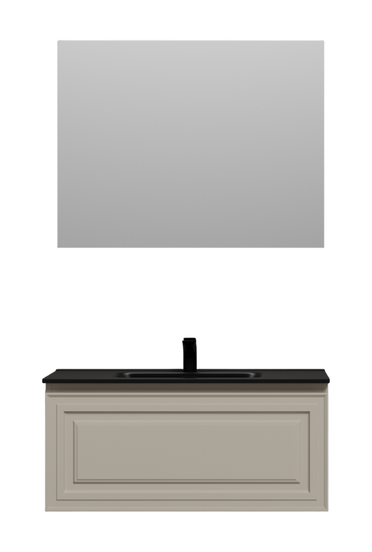 Мебель для ванной комнаты Sancos Very 90 beige soft, раковина CN7002MB