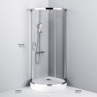 Душевой уголок AM.PM Like W83G-333-095CT 95х95, прозрачное стекло