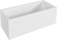Акриловая ванна Marka One Aelita 180x80 см, пристенная, белая, с каркасом