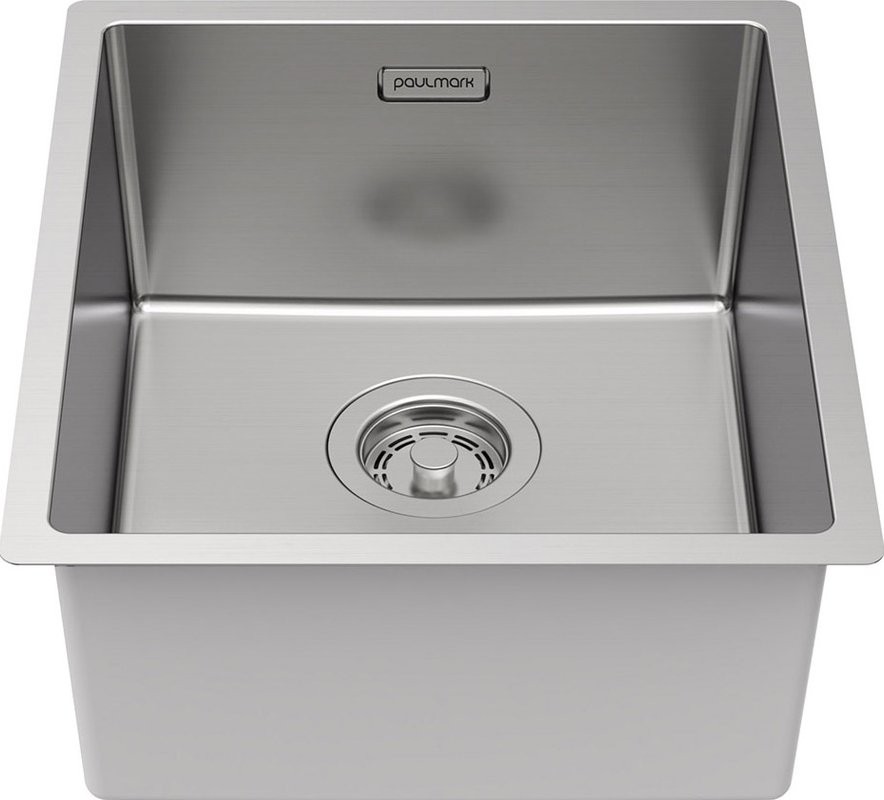 Комплект Мойка Paulmark Yuni YU39-BS сталь + Измельчитель Intenso