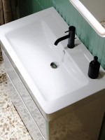 Тумба с раковиной Alavann Lana 80 напольная, 2 ящика, белая